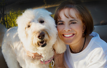 Joan and her dog & office companion Shayna