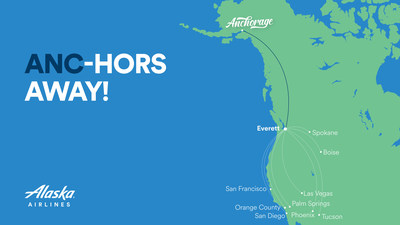 Alaska Airlines begins new nonstop service between Everett and Anchorage on Nov. 30, 2022.