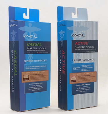 AVAL Diabetic Socks Packaging