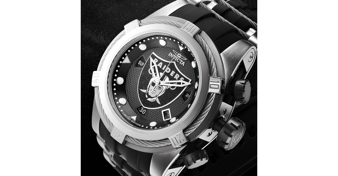 Invicta NFL Las Vegas Raiders Men's Watch - 52mm, Steel, Black (41903)