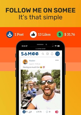 SoMee allows users to earn from posting and 