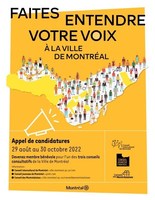 Bénévoles recherchés : campagne de recrutement pour le Conseil interculturel de Montréal, le Conseil jeunesse de Montréal et le Conseil des Montréalaises