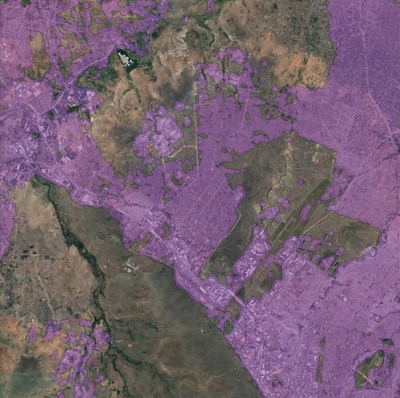 2021 early release from collaboration examining AI analysis of human settlement activity in Nairobi