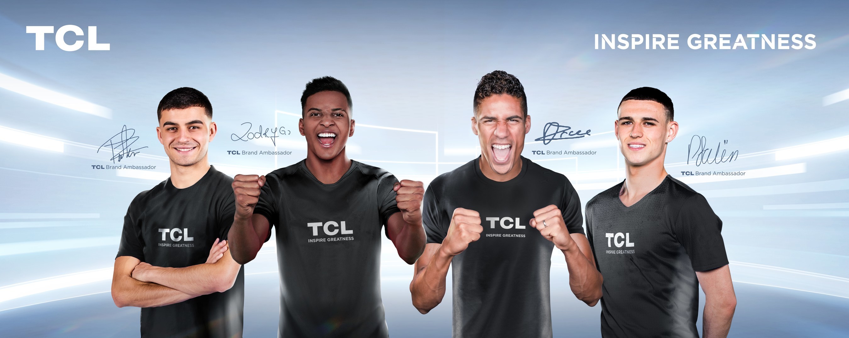 TCL inicia seu mais recente patrocínio com estrelas do futebol para inspirar a grandeza