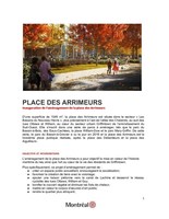 Téléchargez la fiche technique de la place des Arrimeurs (Groupe CNW/Ville de Montréal - Cabinet de la mairesse et du comité exécutif)