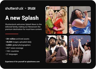 SHUTTERSTOCK RENOMEIA NEWSROOM PARA SPLASH NEWS