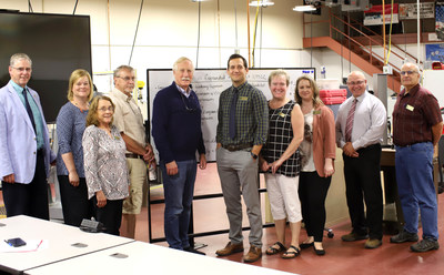 On Tuesday, August 23rd, U.S. Senator Angus King visited NMCC campus to discuss how congressional direct spending supports the workforce in Aroostook County. From left; NMCC President Tim Crowley, Leah Buck, Pam Buck, David Raymond, Senator Angus King, Matthew Grillo, Angela Buck, Sarah Stackhouse, Michael Williams, and Dean Duplessis.