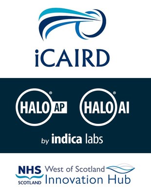 iCAIRD, Indica Labs, and NHS West of Scotland Innovation Hub Logos