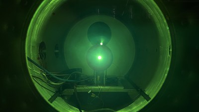 A recent successful firing of the Phase Four RF Thruster using sublimated iodine as propellant.