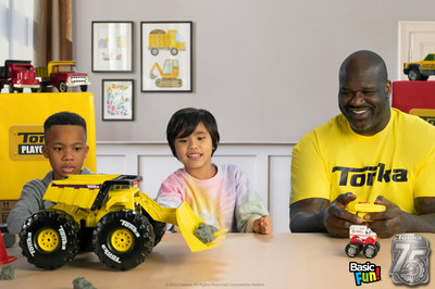 TONKA Spokesperson Shaquille O’Neal Kicks Off the Iconic Brand’s 75th Anniversary with Month-Long “Playcation” Encouraging Families to Play Together. (Photo: Basic Fun!)