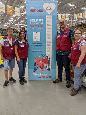 Lowe’s Canada is bringing back its Lowe’s Canada Heroes campaign from September 1 to September 30. Customers and partners at participating locations throughout the country will be invited to make donations in support of the local cause selected by employees and thus help to build stronger communities. Lowe’s Canada will match 50% of the funds raised, up to $2,000 per location. Over 242 charities, NPOs, and public schools will receive support from this campaign. (CNW Group/Lowe's Canada)