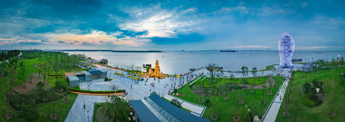 The view of Yangtze River in Zhangjiagang city