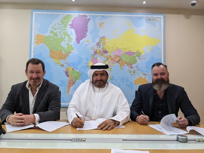David Jenns, Principal (Left), White Wolf Strategies, Hisham Al Taher, Secretary-General, Asian Chess Federation (Centre), John McRae, Founder and Managing Director, VADR Media (Right)