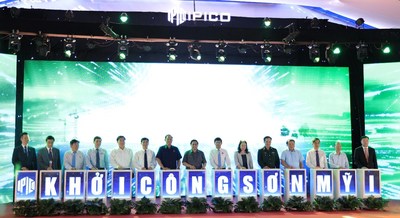 Prime Minister Pham Minh Chinh and local leaders attended the ground-breaking ceremony of Son My I Industrial Park