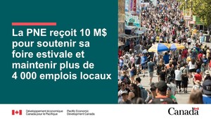 Le gouvernement du Canada annonce 10 millions de dollars destinés à des améliorations indispensables des installations et de l'infrastructure pour aider la Pacific National Exhibition à se relever et à prospérer après la pandémie