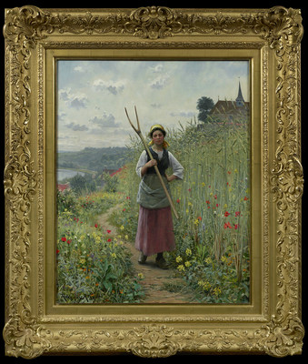 Daniel Ridgway Knight's Coming Through the Rye (framed) - Courtesy: Rehs Galleries, Inc., New York