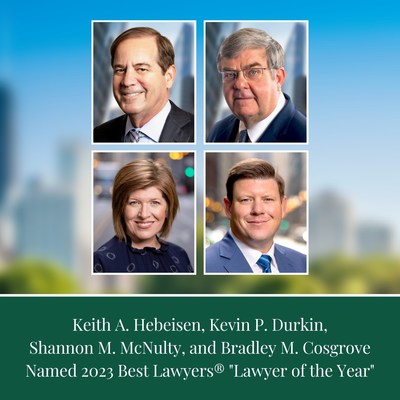 Four attorneys at Clifford Law Offices have been recognized as Best Lawyers® "Lawyer of the Year" in the Chicago area for 2023 across four different areas of specialization. Selection for this award is based directly on peer review, ultimately identifying only the top individual in a given geographical region and practice area.