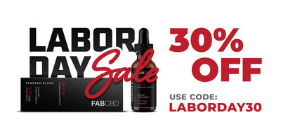 FAB CBD begins its Labor Day sale today, giving 30% off site wide for a limited time.