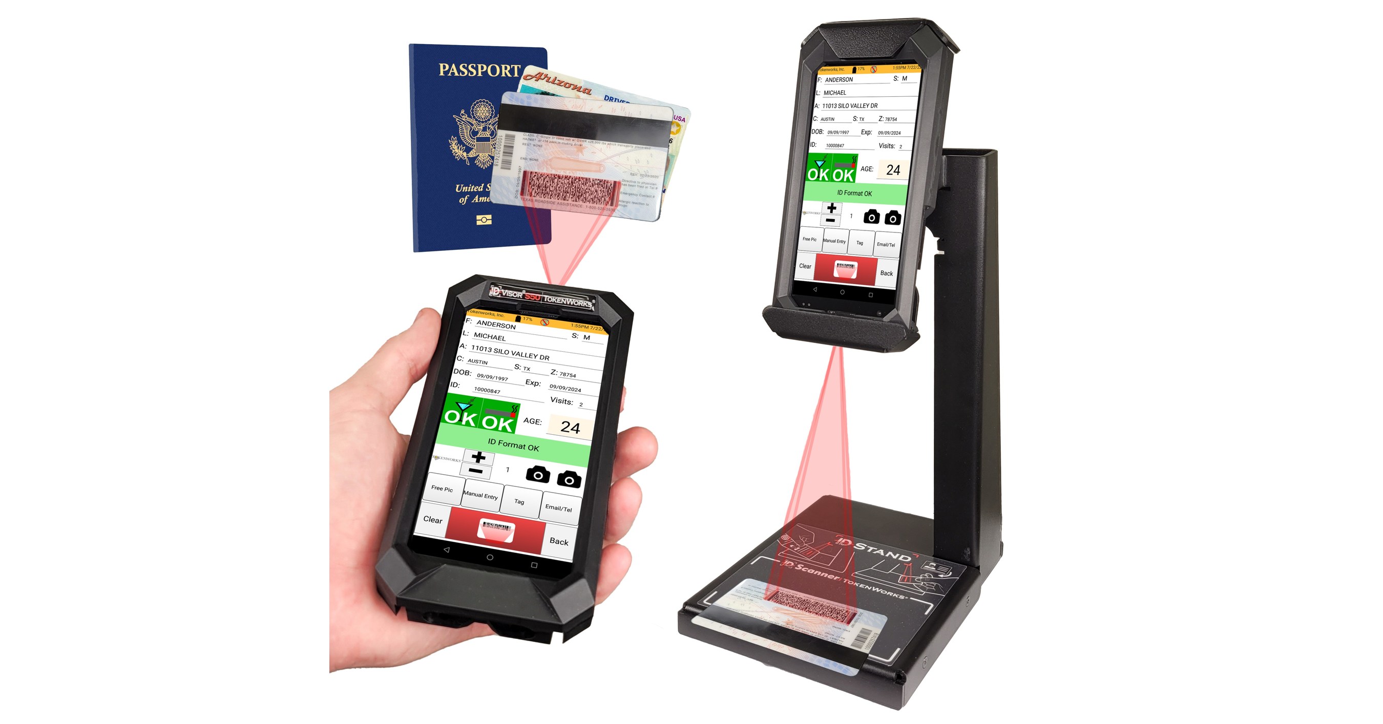 First Ever Hybrid 2-in-1 ID Scanner for Countertop and Mobile Use