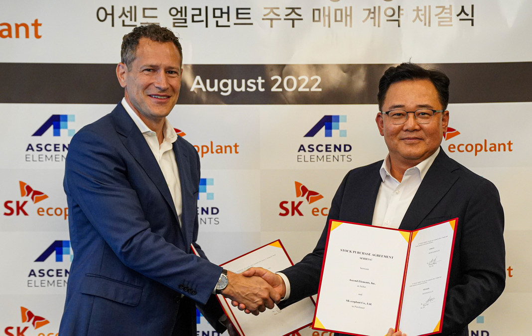 SK ecoplant Invests $50 Million in Ascend Elements - Vimarsana News