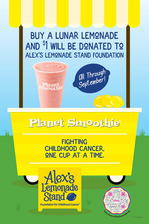 Planet Smoothie Supports Alex's Lemonade Stand Foundation During National Childhood Cancer Awareness Month