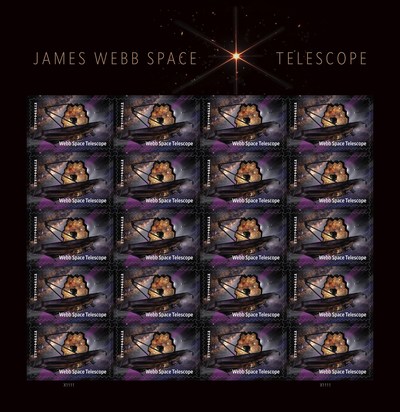 James Webb Space Telescope Forever Stamp – Pane of 20