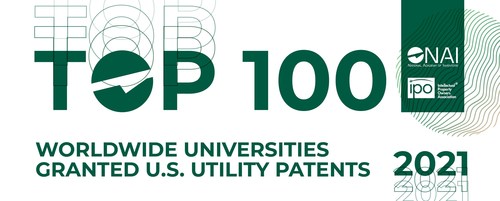 Top 100 Worldwide Universities Granted U.S. Utility Patents in 2021 Announced