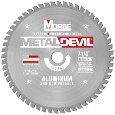 The 4th generation of Morse Metal Devil circular saw blades delivers unrivaled blade life and surface finish.