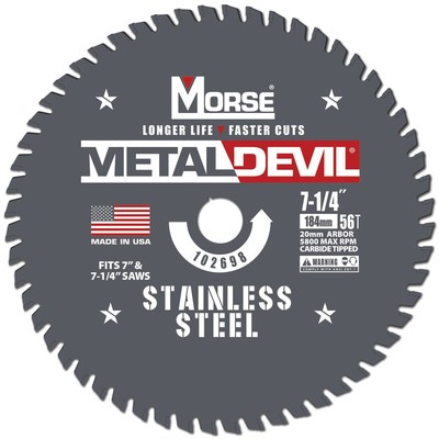 The 4th generation of Morse Metal Devil circular saw blades delivers unrivaled blade life and surface finish.