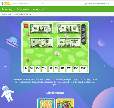 IXL games provide students with hands-on practice in topics including the alphabet, parts of speech and contractions, multiplication and more.