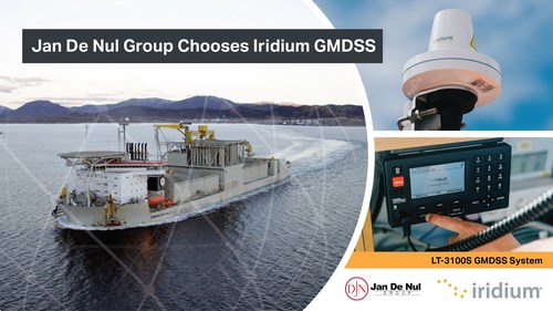 Jan De Nul Group vessel with installed Iridium GMDSS system.