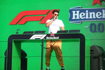 Afrojack closes out the Formula 1 Heineken® Dutch Grand Prix on the podium designed by Dutch artist Pablo Lücker