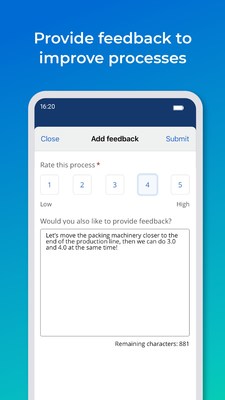 The Nintex Promapp mobile app makes it easy to suggest process improvements, driving a process excellence culture across all teams.