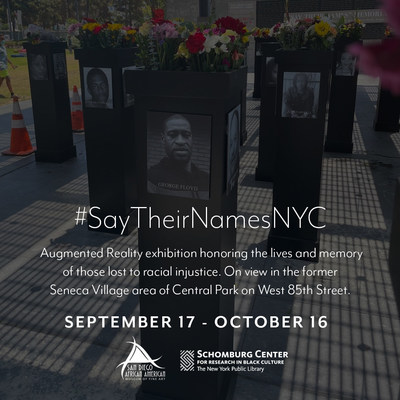 The Say Their Names Memorial Exhibition debuts in New York’s Central Park on September 17 before touring the nation as a landmark augmented reality (AR) experience honoring those lost to racial injustice.