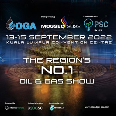 OGA X MOGSEC 2022 exhibition and conference to be held from 13 to 15 September at KLCC.