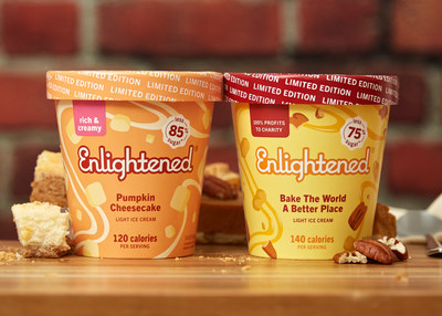 Enlightened took the festive flavors of Fall and transformed them into creamy light ice cream, including one flavor that gives back.