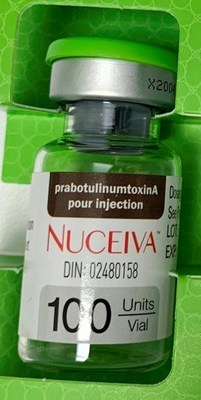 Counterfeit Nuceiva injectable drug seized from New You Spa in Vaughan, Ontario (CNW Group/Health Canada)