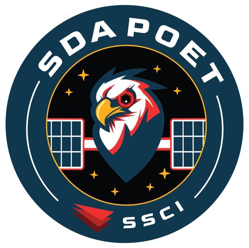 Space Development Agency's official logo for SSCI's Prototype On-Orbit Experimental Testbed (POET)