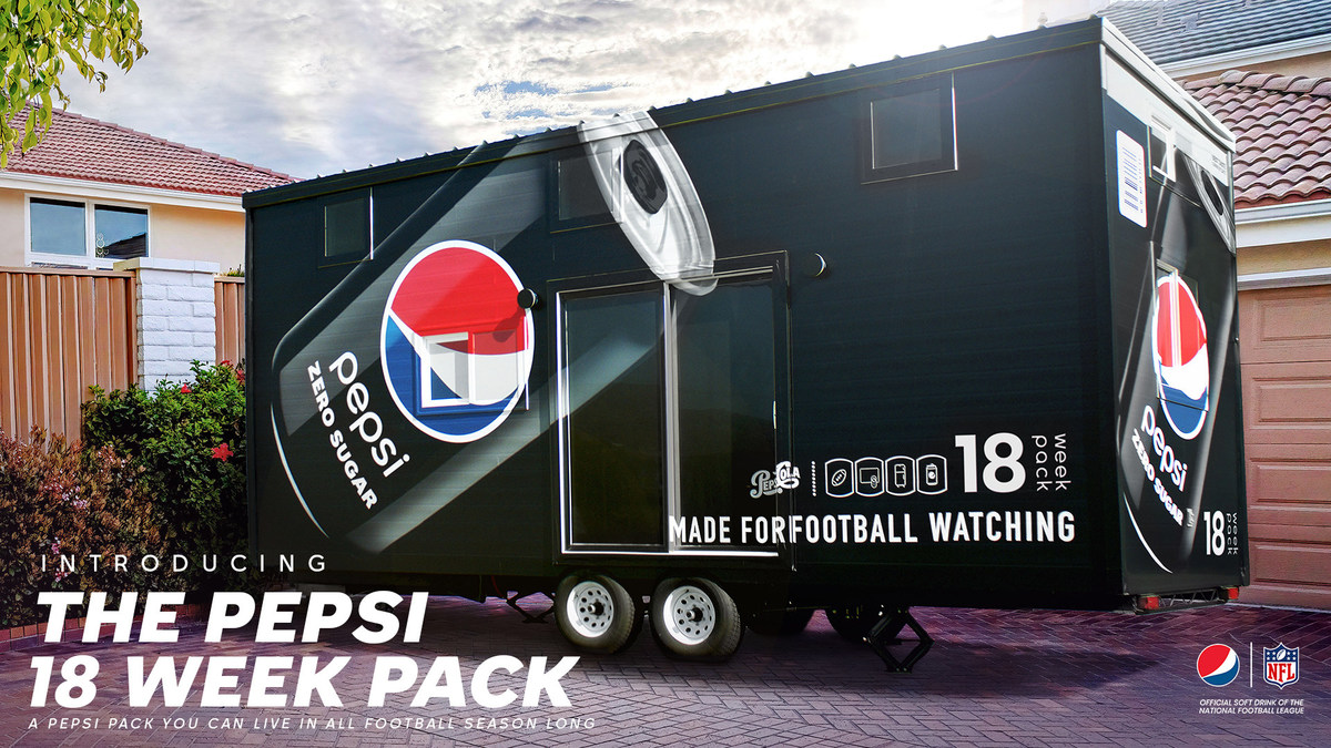 PEPSI® ANNOUNCES LARGER THAN LIFE INNOVATION JUST IN TIME FOR NFL KICKOFF:  THE 18 WEEK PACK, A PEPSI PACK YOU CAN LIVE IN ALL SEASON LONG