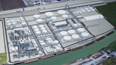 Rendering of the planned Grön Fuels GigaSystem™ renewable fuels production facility