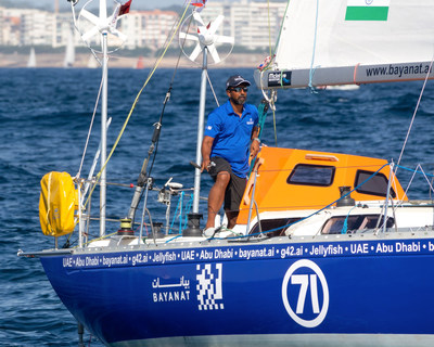 Le bateau BAYANAT immatriculé aux Émirats arabes unis se lance dans la course de voile la plus longue et la plus éprouvante au monde