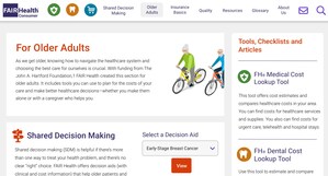 FAIR Health Launches Actionable Tools with Healthcare Cost Information for Older Adults and Family Caregivers
