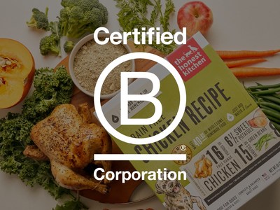 The Honest Kitchen announces it is now a Certified B Corporation™ (B Corp), a prestigious certification that formalizes its commitment to people, the planet, and pets.