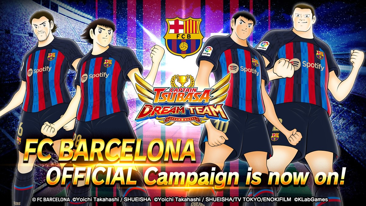 Captain Tsubasa: Dream Team Debuts New Players FC Barcelona Wearing  Official Uniforms!, News