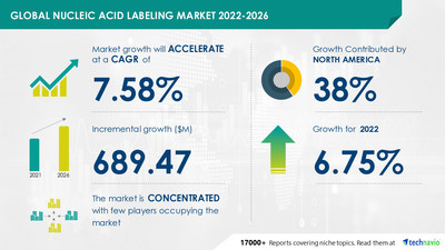 Attractive Opportunities in Nucleic Acid Labeling Market by Application, End-user, and Geography - Forecast and Analysis 2022-2026