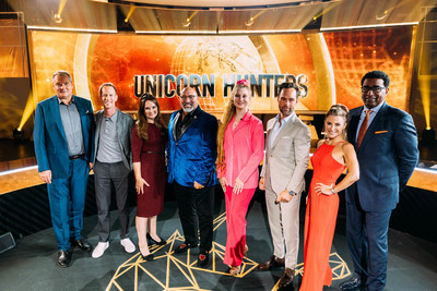 The cast of Unicorn Hunters on set at CBS Television City in Hollywood, CA.