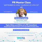 PR Master Class with ICCO Ethics Chair on Social Responsibility &amp; Business Ethics - September 15, 2022