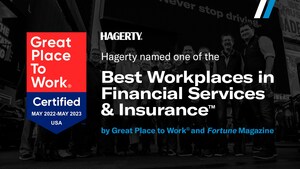 Hagerty Named to Fortune magazine's Best Workplaces in Financial Services and Insurance list for Fourth Consecutive Year
