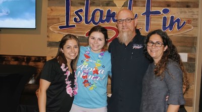 From left to right, Taylor Setterington, Zoe Setterington, Mark Setterington (Co-Founder and CEO of Island Fin Poké Co.) and Terri Setterington.