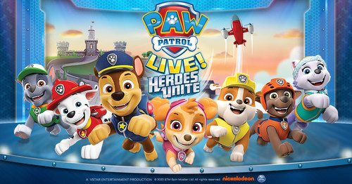 THE PAW PATROL® ARE CALLING ALL HEROES IN NICKELODEON AND VSTAR’S ALL-NEW LIVE SHOW PAW PATROL LIVE! “HEROES UNITE”